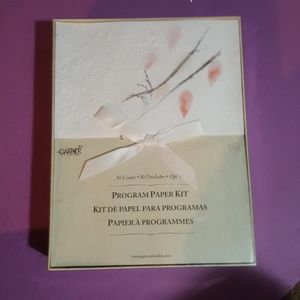 NIB 50pc Program Paper Kit for Printer